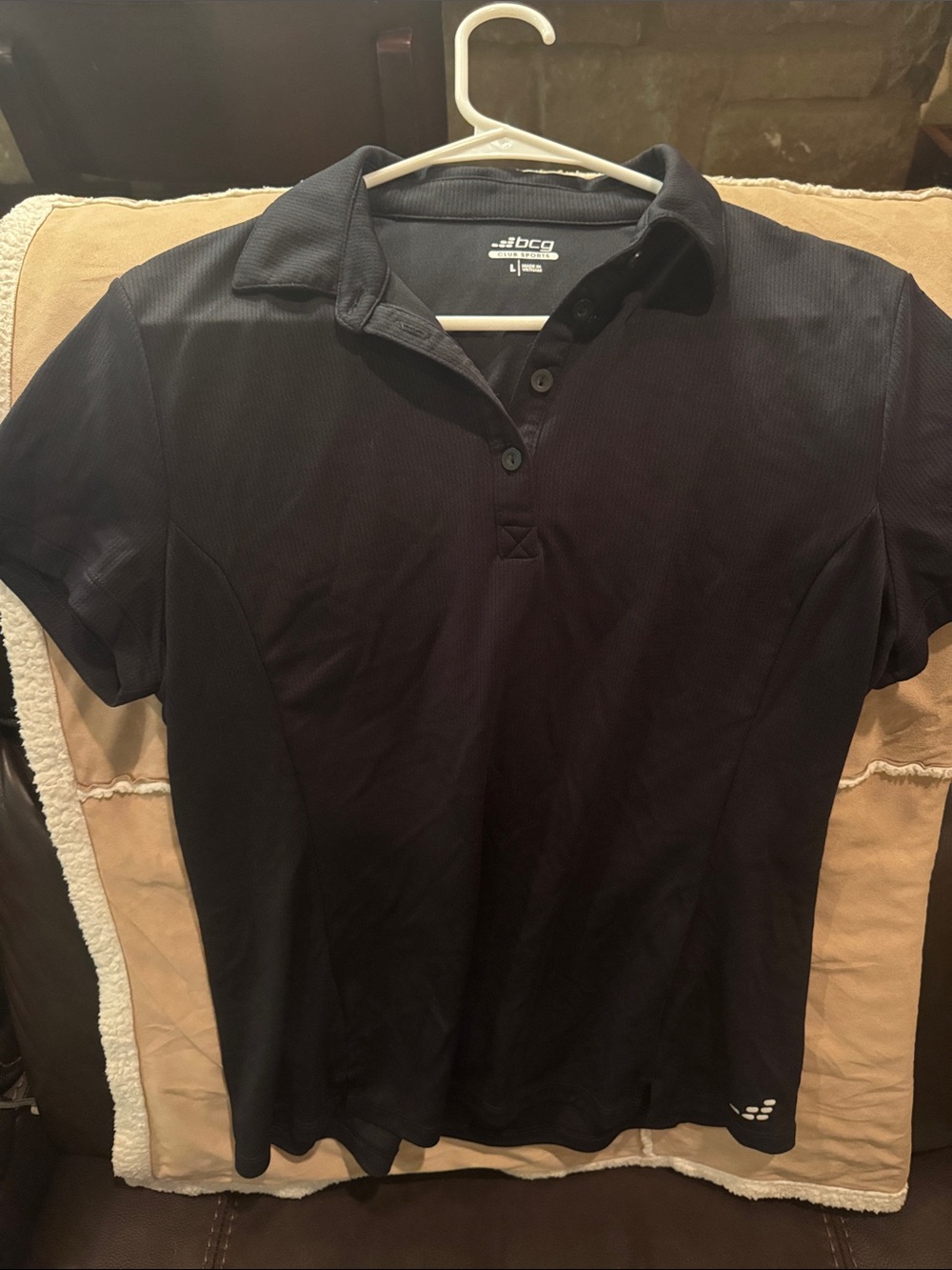 BCG Club Sports Black Men’s Active Polo Shirt